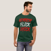 Dames Horror Flick Chick V-hals retro T-shirt (Voorkant volledig)