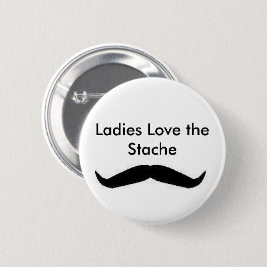 Dames houden van de Stache Button (Voorkant /achterkant)