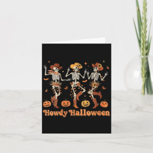 Dames Howdy Halloween Cowboy Cowgirl Skelet Dan Kaart