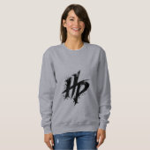 Dames HP-monogram bedrukte grijze sweatshirt (Voorkant volledig)