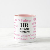 Dames HR Swear Words Human Resources Funny Gift Mok (Midden)