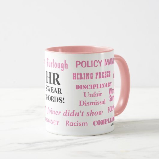 Dames HR Swear Words Human Resources Funny Gift Mok (Voorkant rechts)