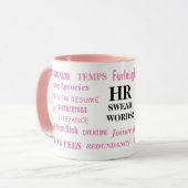 Dames HR Swear Words Human Resources Funny Gift Mok (Voorkant links)