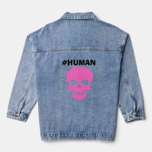 Dames #HUMAN spijkerjack met lange mouwen Denim Jacket (Achterkant)