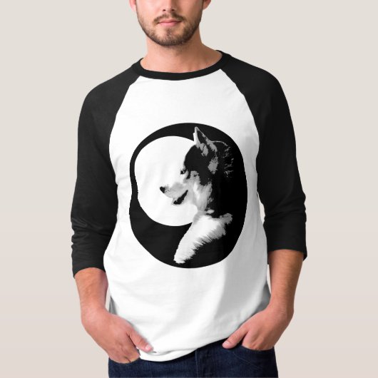 Dames Husky Baseball Jersey Shirt slee Hondenshirt (Voorkant)