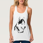 Dames Husky Tank Top Shirt Sledehond Dames Shirt (Voorkant)