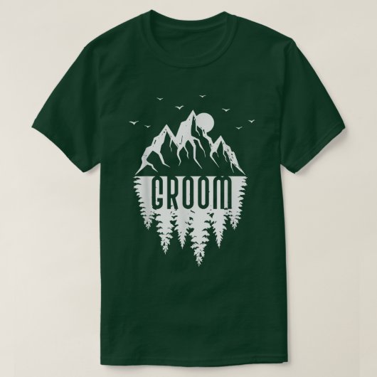 Dames Huwelijk Trouwfeest Bruid Bruidegom Natuur E T-shirt (Design voorkant)