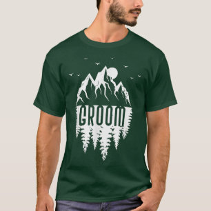 Dames Huwelijk Trouwfeest Bruid Bruidegom Natuur E T-shirt