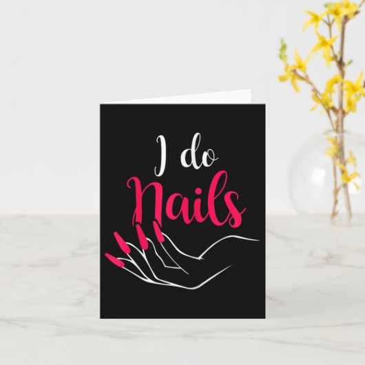 Dames I Do Nails Nagel Tech Kaart (Gele Bloem)