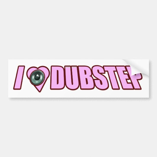 Dames I Heart Love Dubstep dames Bumpersticker (Voorkant)