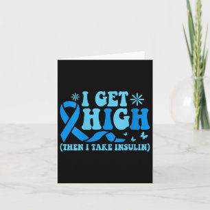 Dames I krijg een hoge dan neem ik insuline V-hals Kaart