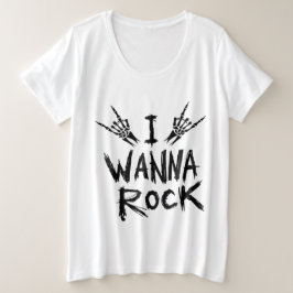 Dames I Wanna Rock T-shirt