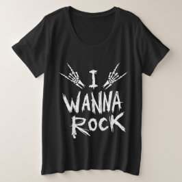 Dames I Wanna Rock T-shirt