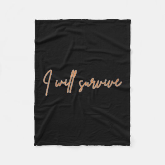 Dames I Will Survive - Leuk Motivatie & Icoon Fleece Deken (Voorkant)