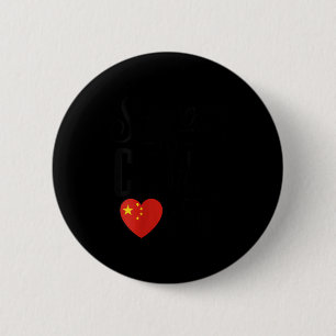 Dames Iemand in China houdt van mij Lange afstand Ronde Button 5,7 Cm