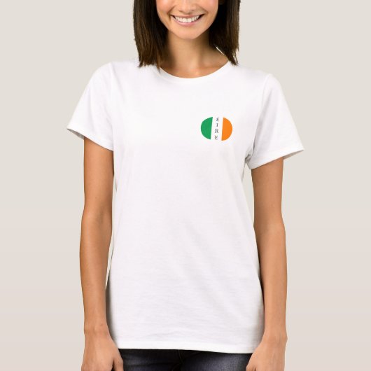 Dames Ierland Fleece - Ovale Vlag T-shirt (Voorkant)
