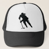Dames Ijshockeyspeler Silhouette Trucker Hoed Trucker Pet (Voorkant)