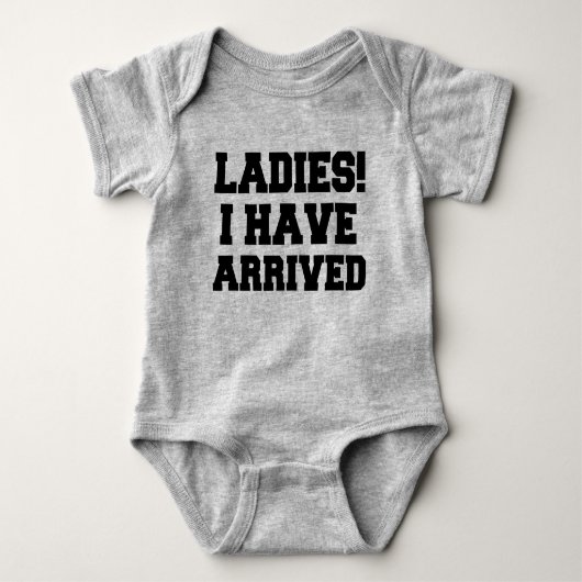 Dames Ik ben aangekomen grappige baby boy romper (Voorkant)