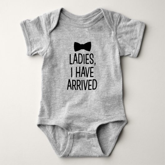 Dames Ik ben aangekomen grappige nieuwe baby boy b Romper (Voorkant)