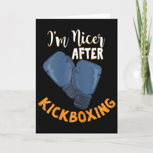 Dames Ik ben aardiger na kickboksen Ontwerp voor e Kaart