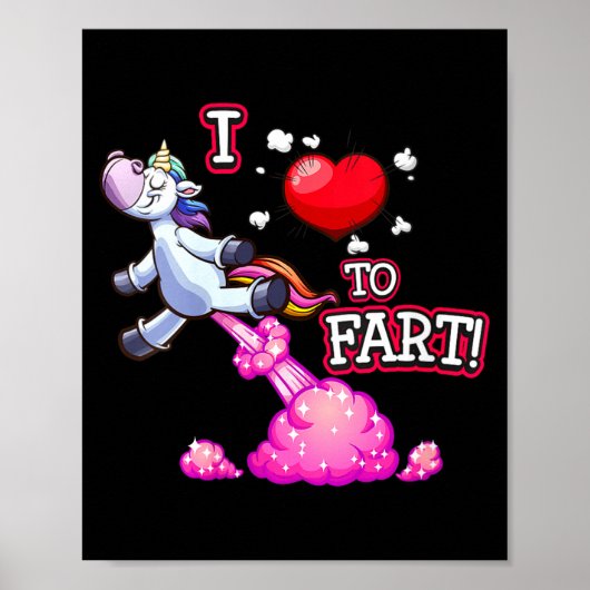 Dames Ik Hou Van Scheten Een Eenhoorn Liefde Schee Poster (Voorkant)