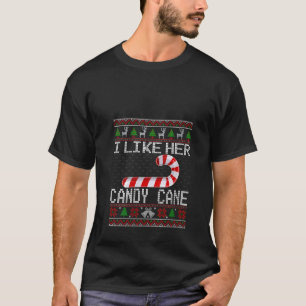 Dames Ik Hou Van Zijn Kerststok Vriendin Lelijke C T-shirt