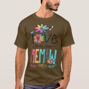 Dames Ik word graag Memaw zonnebloem Moeders genoe T-shirt