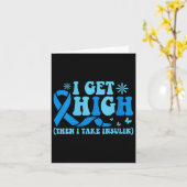 Dames Ik Word High Dan Neem Ik Insuline V-hals  Kaart (Gele Bloem)