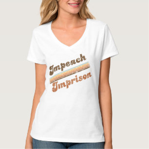 Dames Impeach Gevangenis V-Neck T-Shirt