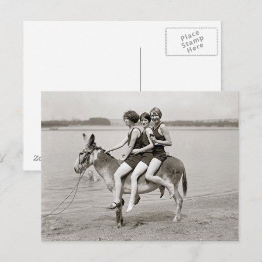 Dames in Arlington Beach, 1924 Briefkaart (Voorkant / Achterkant)