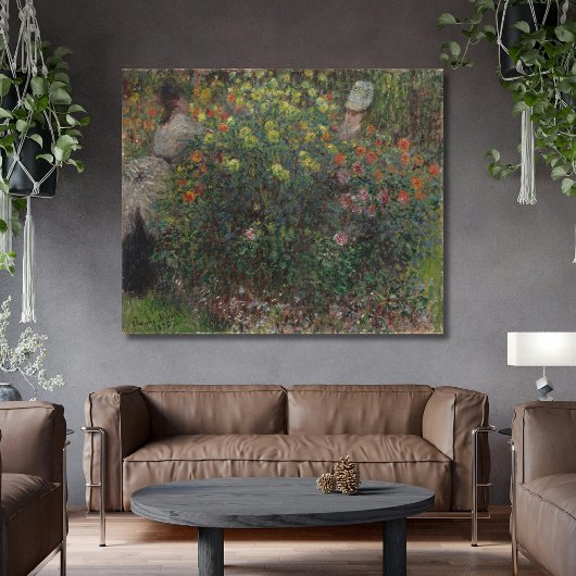 Dames in Bloemen Monet 1875 Canvas Afdruk