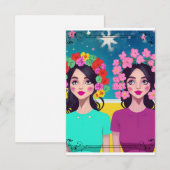 Dames in Bloom Note Cards Notitiekaartje (Voorkant / Achterkant)