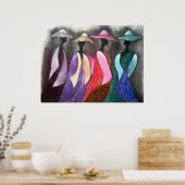 Dames in de Afrikaanse Kerk Poster (Keuken)