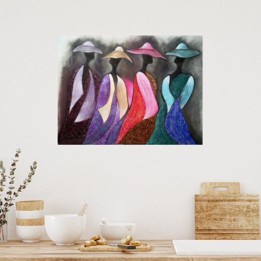 Dames in de Afrikaanse Kerk Poster (Keuken)