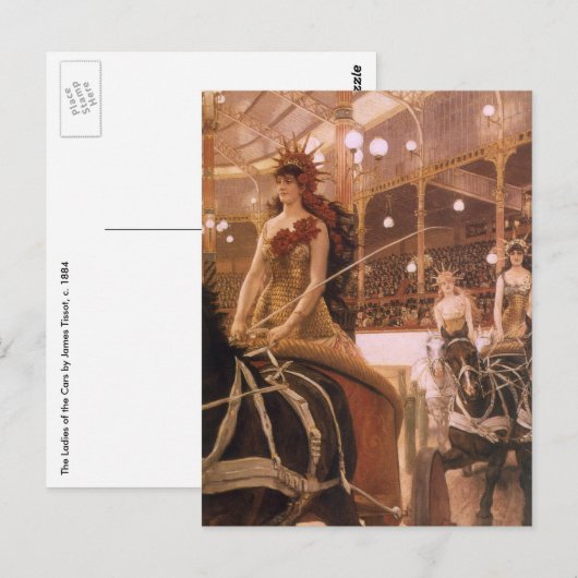 Dames in de auto's (ook bekend als Circus) van Jam Briefkaart (Voorkant / Achterkant)