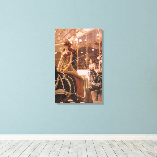 Dames in de auto's (ook bekend als Circus) van Jam Canvas Afdruk (Insitu (Houten vloer))