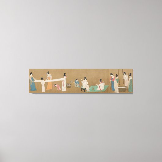 Dames in de Chinese Rechtbank die pas geweven Zijd Canvas Afdruk (Voorkant)