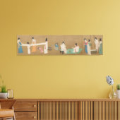 Dames in de Chinese Rechtbank die pas geweven Zijd Canvas Afdruk (Insitu (Woonkamer))