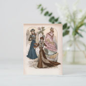 Dames in de Geiten,  illustratie van de Mode Briefkaart (Staand voorkant)