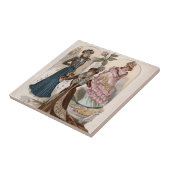 Dames in de Geiten, illustratie van de Mode Tegeltje (Zijkant)