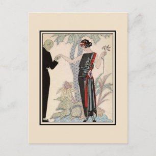 Dames in de jaren '20: Mode: Hoop, avondjurk Briefkaart