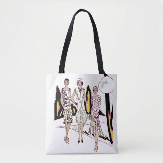 Dames in de jaren 20 tote bag (Voorkant)