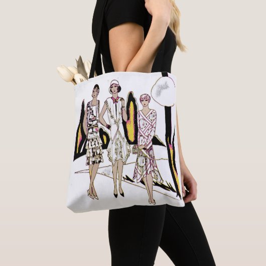 Dames in de jaren 20 tote bag (Dichtbij)