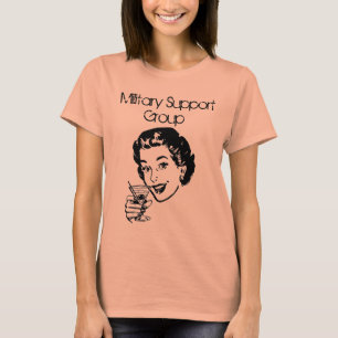 Dames in de militaire ondersteuningsgroep t-shirt
