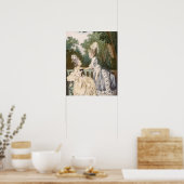 Dames in de ochtend, 1771 (kleurengraving) poster (Keuken)