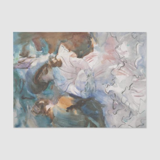 Dames in de Shade Abries door John Singer Sargent Tissuepapier (Voorkant)