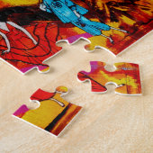 Dames in een surrealistisch landschap legpuzzel (Zijkant)