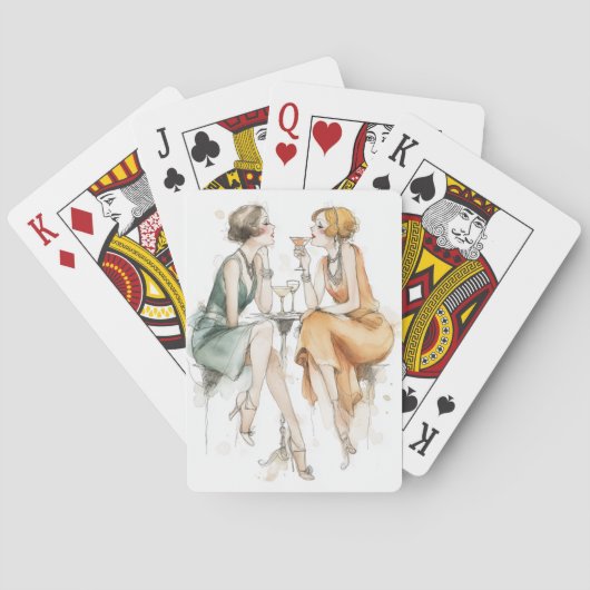 Dames in Flapperstijl Pokerkaarten (Achterkant)