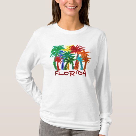 Dames in Florida palmvogelboom T-shirt (Voorkant)