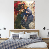  dames in groen rood blauw canvas afdruk (Insitu (Slaapkamer))
